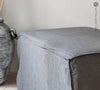 Introducing our new charcoal grey linen ottoman cover – the ultimate solution for giving your ottoman a fresh look and upgrading your interior effortlessly. Crafted with care, our ottoman cover is made from high-quality linens.