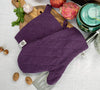 Crafted with care, these deep purple linen oven mitten sets are the perfect companions for your culinary adventures.