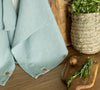 Duck Egg Blue tea towels made of natural linen are durable, making them the ideal companions for your daily culinary adventures. Carefully crafted, our linen tea towels are not only practical but also add colour and sophistication to your kitchen.