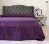 The deep purple linen bedspread has been carefully designed to suit a wide range of interior styles and to blend perfectly in both classic and contemporary home spaces.
