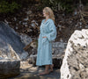 Wrap yourself in our duck egg blue linen bathrobe and enjoy the exceptional comfort, elegance and breathability of natural linen. Our linen bathrobe is designed and crafted with exceptional attention to details.