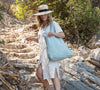 Duck egg blue linen tote bags designed and made for long, comfortable and sustainable use. Whether you're going to the beach, planning a visit to the market, or taking your baked cake to friends, our linen bag is always perfect for you.