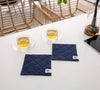 With our navy blue linen placemat sets, you'll not only give your table or your daily tea time a distinctive charm, but also protect your table from bitterness and possible damage.