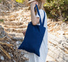 Navy blue linen canvas bags designed and made for long, comfortable and sustainable use. Whether you're going to the beach, planning a visit to the organic market, or taking your baked cake to friends, our linen bag is always perfect for you.