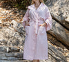 Wrap yourself in our quartz rose linen bathrobe and enjoy the exceptional comfort, elegance and breathability of natural linen. Our linen bathrobe is designed and crafted with exceptional attention to details.