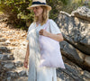 Quartz rose linen canvas bags designed and made for long, comfortable and sustainable use. Whether you're going to the beach, planning a visit to the organic market, or taking your baked cake to friends, our linen bag is always perfect for you.