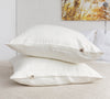 Antique White Linen Throw Pillow with Zipper