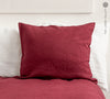 Burgundy Red Linen Throw Pillow with Zipper