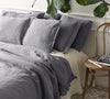 Our linen charcoal grey duvet cover with ruffles has an unmistakable classic French rustic style and a timeless design that never gets old and is always relevant. This cover allows you to enjoy all the best qualities of natural linen: excellent air permeability and thermoregulatory properties