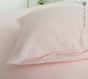 Quartz Rose Linen Throw Pillow with Zipper