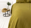 The olive green linen bedspread has been carefully designed to suit a wide range of interior styles and to blend perfectly in both classic and contemporary home spaces.Our linen bedspreads are extremely versatile, fitting into a wide range of interiors and complementing them perfectly, adding new colours and emotions.