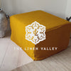 Our new amber yellow linen ottoman cover – the ultimate solution for giving your ottoman a fresh look and upgrading your interior. Refresh your living space with our linen ottoman cover today and experience the effortless elegance.