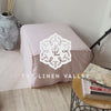 Quartz Rose Linen Ottoman Slipcover