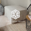 Royal Floral Pattern Linen Ottoman Slipcover