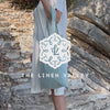 Duck egg blue linen canvas bags designed and made for long, comfortable and sustainable use.&nbsp; Whether you're going to the beach, planning a visit to the organic market, or taking your baked cake to friends, our linen bag is always perfect for you.