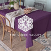 Deep purple linen tablecloth would give your dining area a new character and style. Our linen tablecloths are made from the highest quality European linen and are designed for a long lasting.