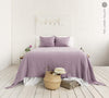 LIGHT LILAC linen bedspread - handmade from the highest quality Baltic linen.